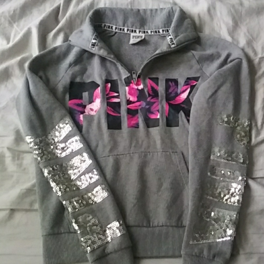 PINK top zip jacket